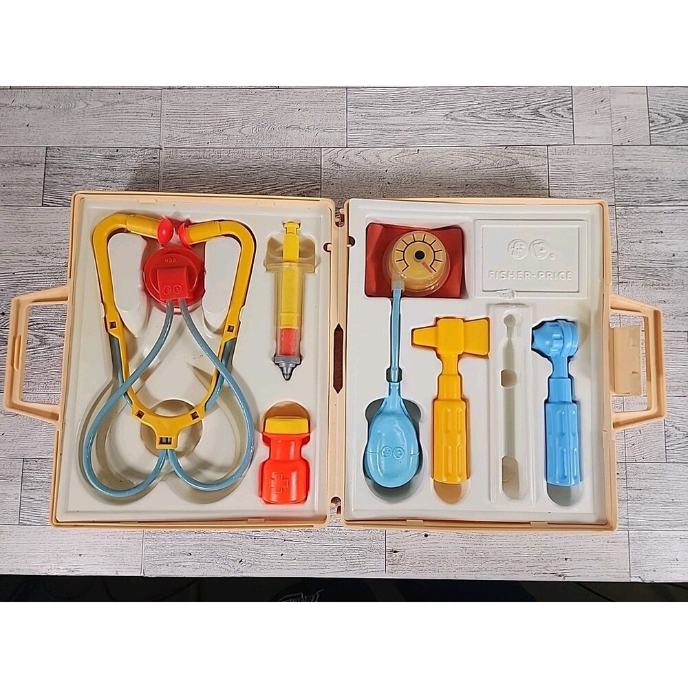 Vintage Fisher Price Medical Doctor Nurse Kit 1977 Set #936 *Missing 1 Tool* - Picture 5 of 5